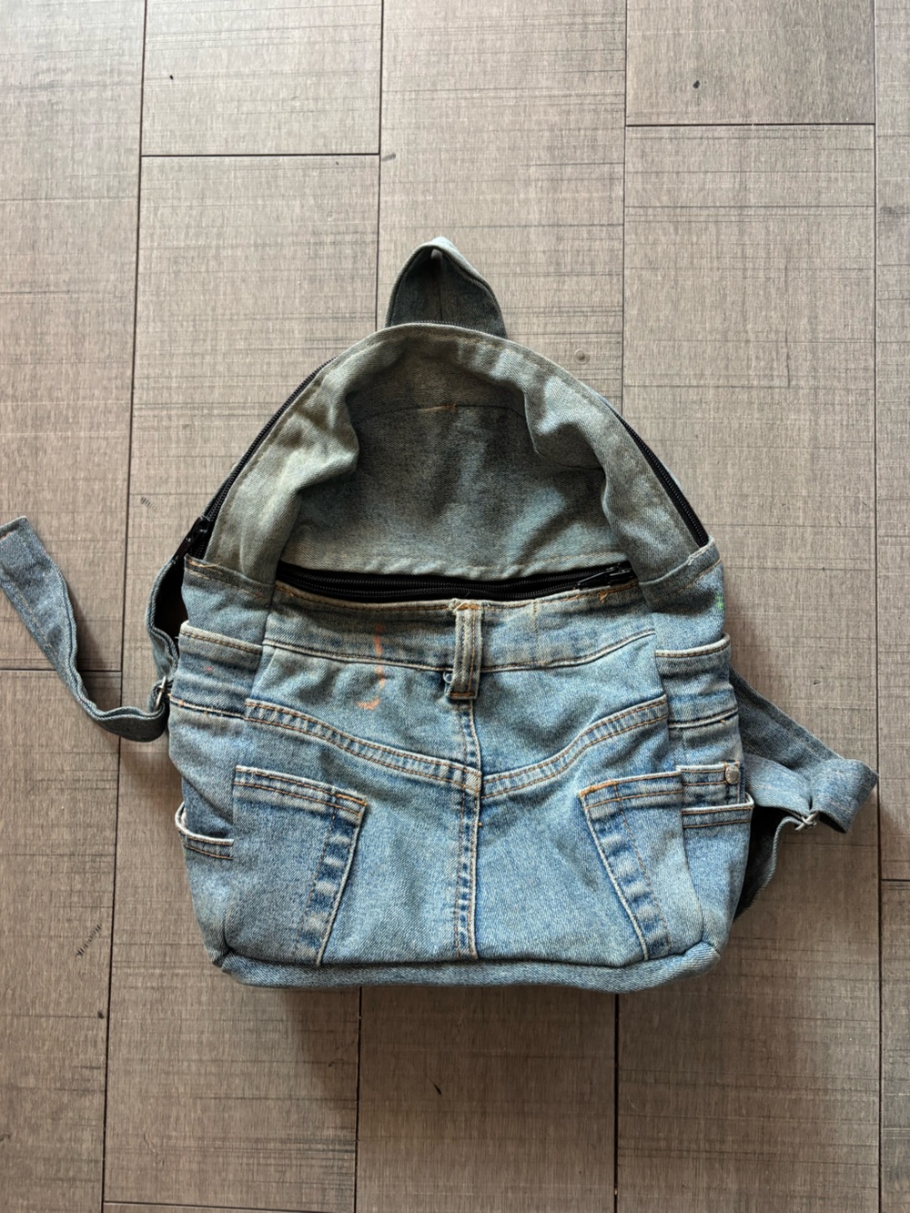 🎃3/$15🎃Handmade Light Blue Denim Mini Backpack